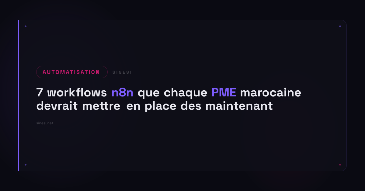 7 workflows n8n que chaque PME marocaine devrait mettre en place des maintenant